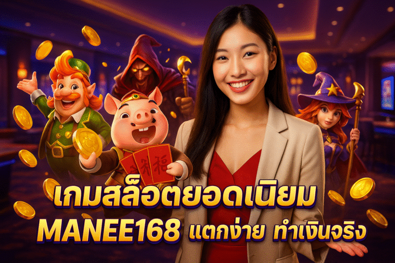 เกมสล็อตยอดนิยม MANEE168 แตกง่าย ทำเงินจริง
